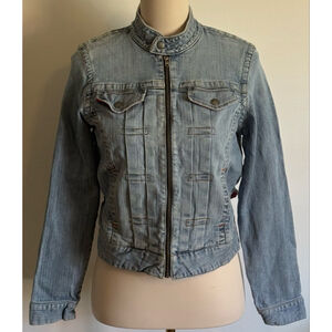 Women's Tommy Hilfiger Blue Jean Jacket S with Red Accents